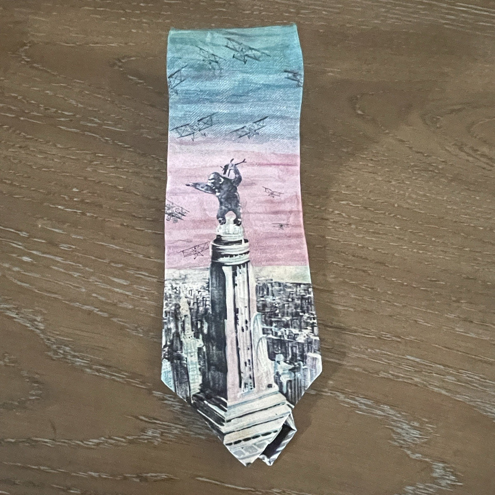 King Kong Silk Necktie 1992 RKO Pictures 60" x 4" American Film Classics Movie